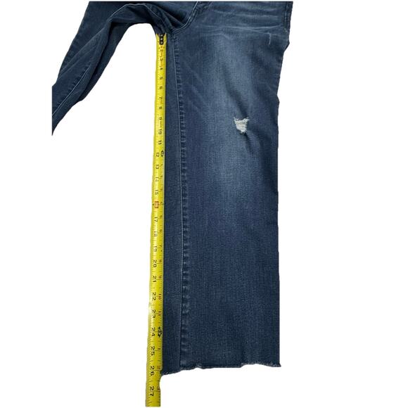 Democracy Ab Solution High Rise Tapered Cropped 16P Petite Stretch Blue Denim - Picture 5 of 8